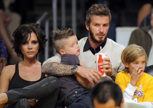 beckhampartita I Beckham alla partita di basket