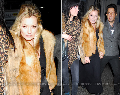 moss rist Kate Moss cena al J Sheekey