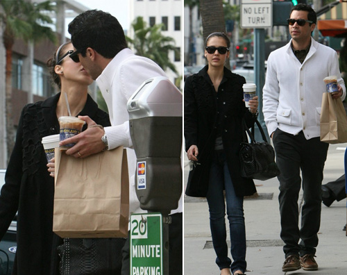 alba bacio Jessica e Cash a Beverly Hills