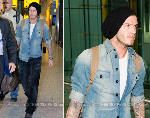 beckham o David Beckham atterra a Londra