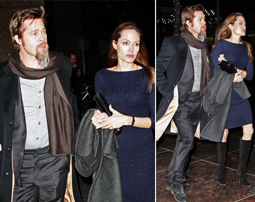 angibradnt Angelina e Brad cenano a New York