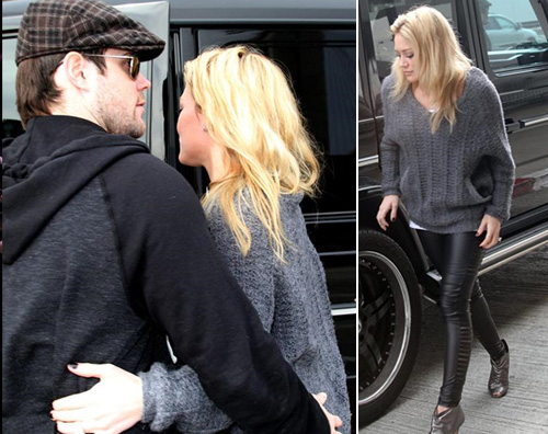 duff-aero duff aero Hilary Duff accompagna Mike allaeroporto