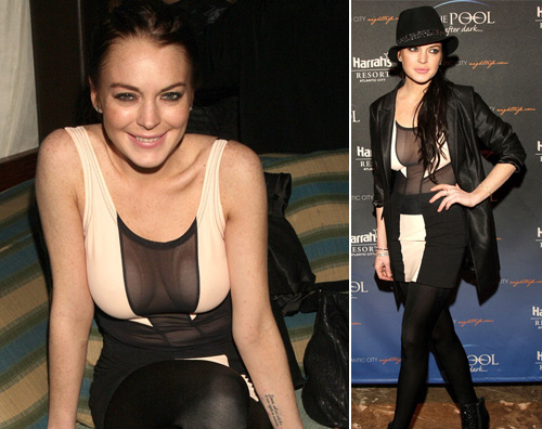 lindsay festa Lindsay Lohan gioca con le trasparenze