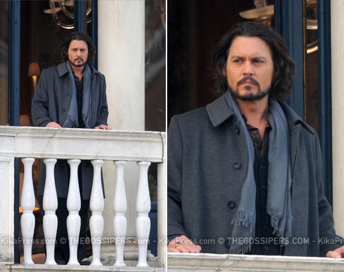johnny depp balcone Johnny Depp sul set di The Tourist