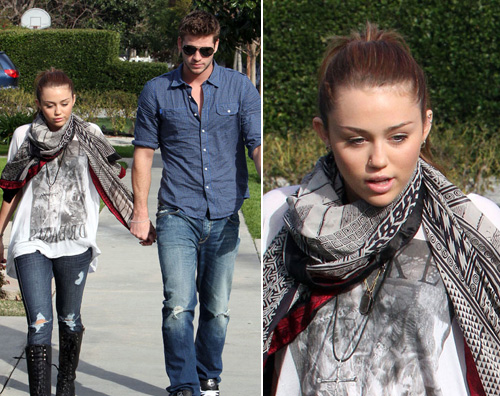 miley liam Miley a passeggio con il fidanzato