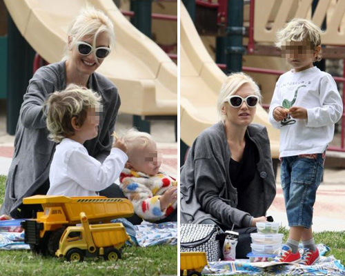 gwenparco Gwen Stefani al parco con i figli