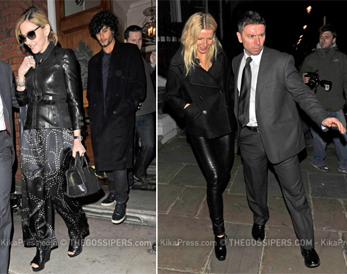 gwyneth madonna valentino Madonna e Gwyneth a cena con Valentino