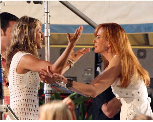 jen nicole Jennifer Aniston e Nicole Kidman insieme sul set