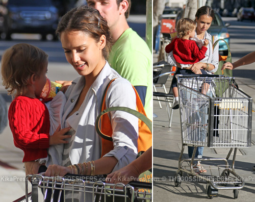 alba carrello Jessica Alba fa la spesa con Honor