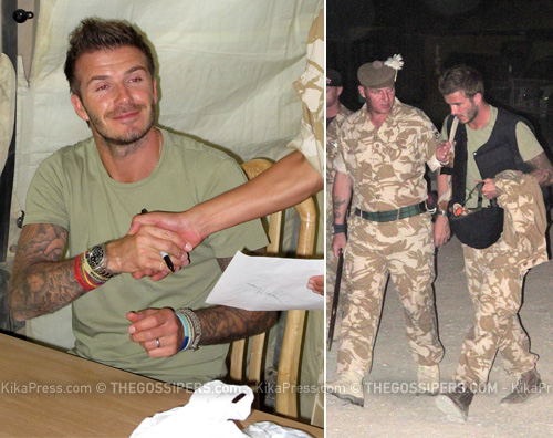 david beckham truppe David Beckham visita le truppe inglesi