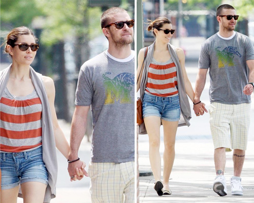 justinjessica Justin e Jessica mano nella mano