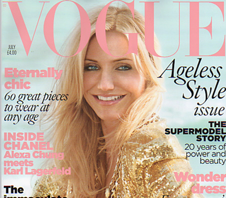 cameron diaz vogue Cameron Diaz su Vogue: Non cerco di sembrare ancora una 25enne