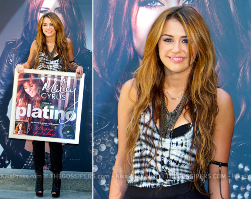 miley platino Lalbum di Miley Cyrus è disco di platino in Spagna
