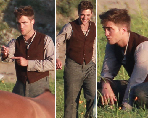 pattinson-set-natura pattinson set natura Robert Pattinson sul set di Water for elephants