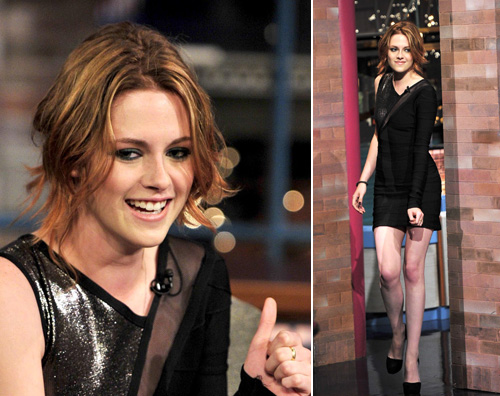 stewart letterman Nuovo colore per Kristen Stewart al Letterman