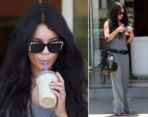 vanessa caffe vestito Vanessa Hudgens tra caffè e cellulare