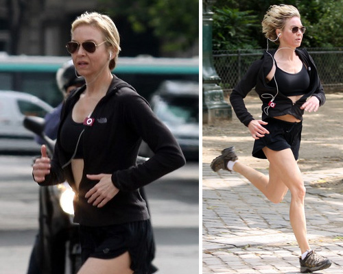 zell corre Renée Zellweger si tiene in forma