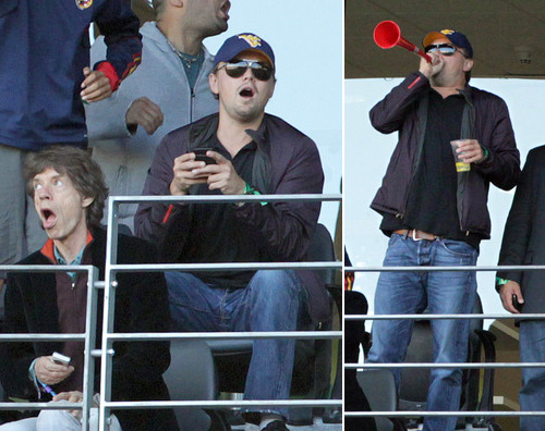 di caprio vuvuzela Leonardo di Caprio allo stadio per Germania   Argentina