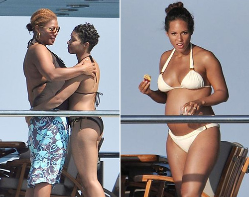 barca queen alicia Alicia Keys in barca con Queen Latifah