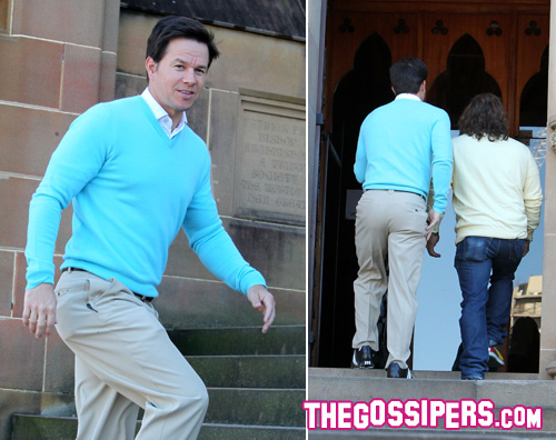 mark chiesa Mark Wahlberg in azzurro a Sydney