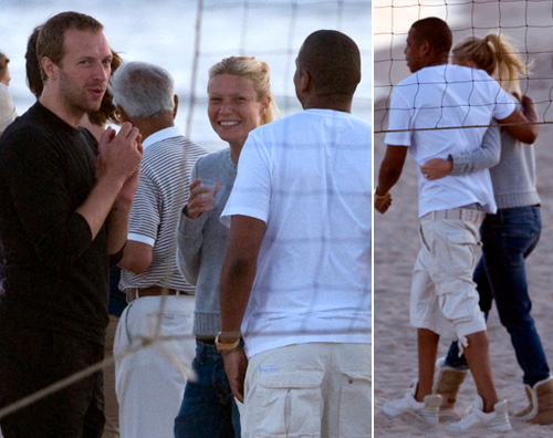 spiaggia chris gwyneth jayz Gwyneth Paltrow in spiaggia con Chris e Jay Z