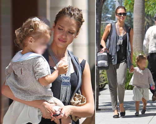 jess honor bvhll1 Jessica Alba a spasso per Beverly Hills con Honor