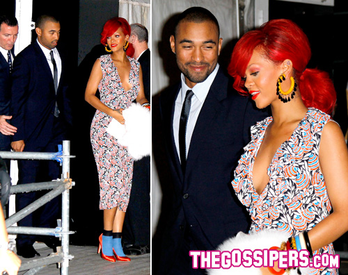rihanna miumiu2 Rihanna alla sfilata Miu Miu con il fidanzato