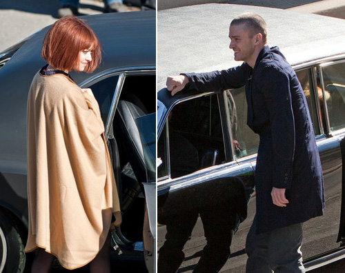 jt set amanda Justin Timberlake e Amanda Seyfried sul set di Now