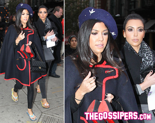 kardashian infradito newyork Le sorelle Kardashian in infradito a New York