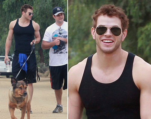 kellan cani Kellan Lutz si allena con i suoi cani