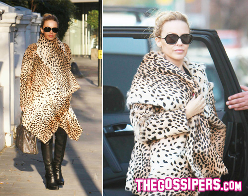 kylie minogue felina Kylie Minogue leopardata a Londra