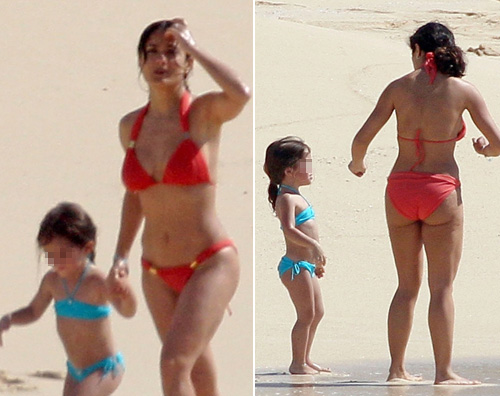 salma mare Salma Hayek al mare con Valentina