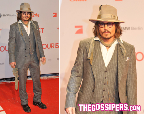 tourist depp1 I Brangelina presentano The Tourist a Berlino