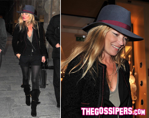 kate moss parigi Kate Moss a Parigi per la Settimana della moda