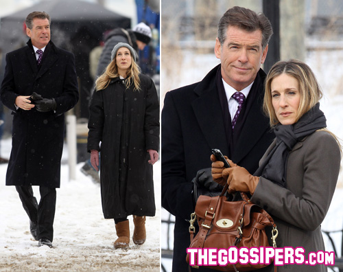 sarah jessica parker brosnan Sarah e Pierce nel freddo newyorkese