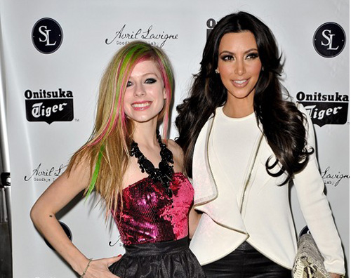 avrillkim1 Kim Kardashian al lancio del nuovo album di Avril