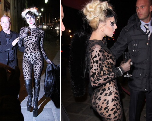 gaga 2 Lady GaGa @ Paris Fashion Week