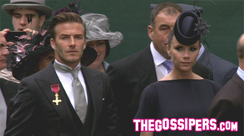 beckham David e Victoria Beckham al matrimonio reale