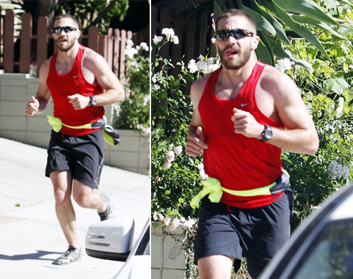 jake g jogging Jake Gyllenhaal si tiene in forma