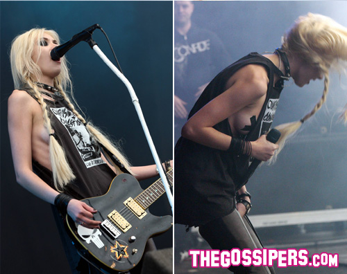 momsen2 Taylor Momsen mostra il seno al Download Festival