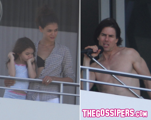 cruise balcone Tom Cruise tra lavoro e famiglia a Miami