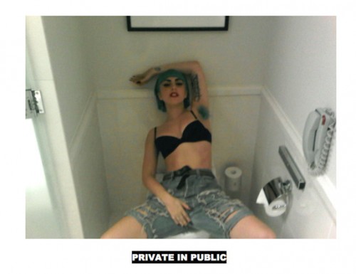 lady gaga on the toilet with blue armpit hair 31062 1309719144 16 500x385 Lady GaGa tra troni e ascelle colorate