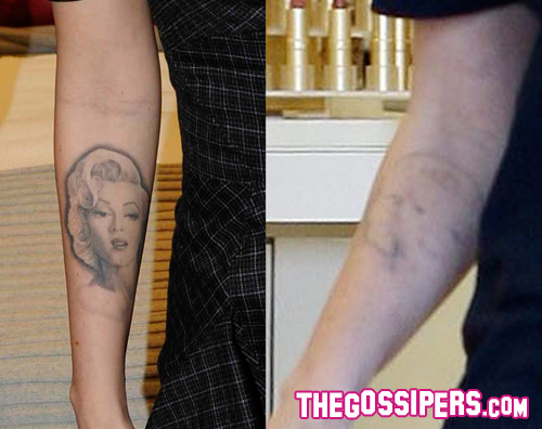 fox tatuaggio2 Megan Fox cancella il tatuaggio di Marylin Monroe