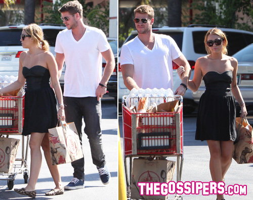 miley liam2 Miley e Liam insieme al supermercato