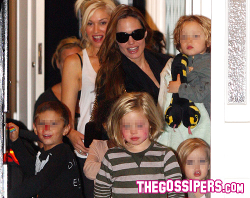 bimbi cena2 Angelina Jolie a cena da Gwen Stefani