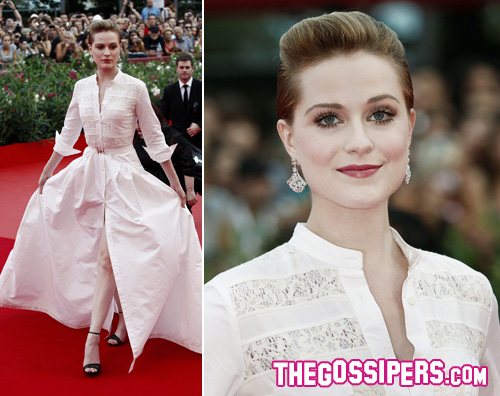 evan rachel wood George Clooney e Evan Rachel Wood sul red carpet a Venezia