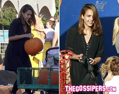 alba-zucche alba zucche2 Anche Jessica Alba è in cerca di zucche