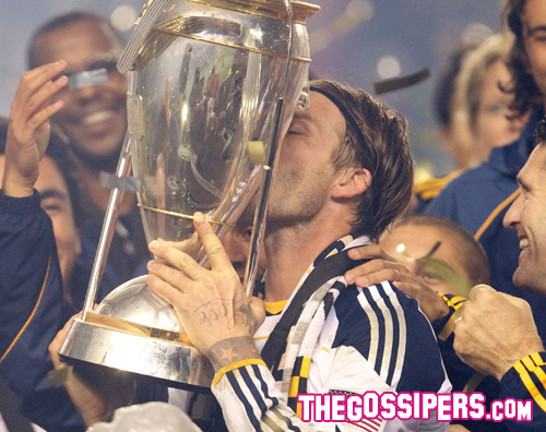 beckhamcoppa David Beckham campione con i Los Angeles Galaxy