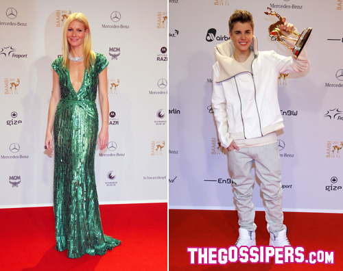 bieber-gwyneth bieber gwyneth Justin Bieber premiato da Gwyneth Paltrow a Berlino