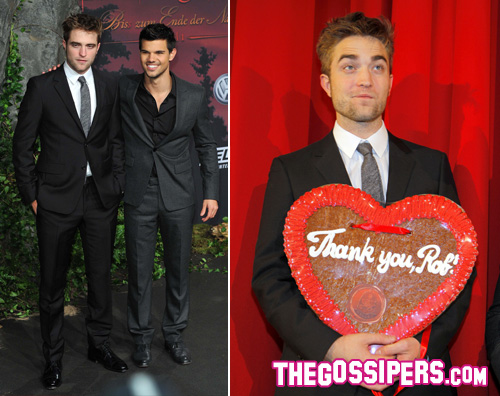 taylor robert cuori2 Robert Pattinson e Taylor Lautner anche a Berlino